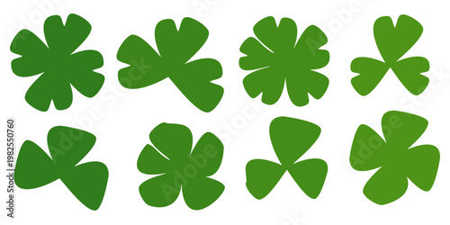 Clover leaf illustration in flat style. Clover leaf vector design symbolizes trust, hope, love, and good luck.	