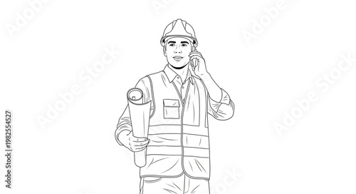 Soldier in uniform talking on the phone, focused on the main subject.