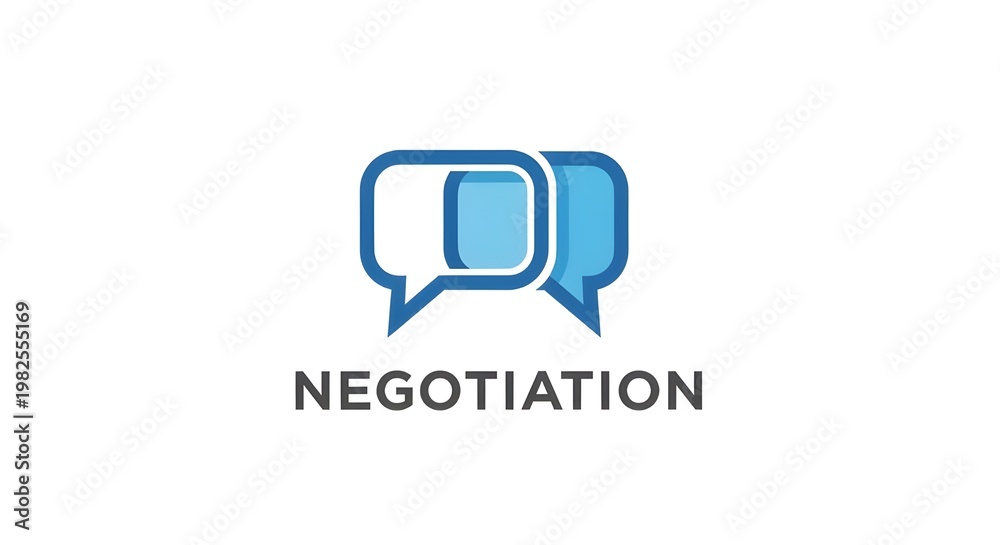 Fototapeta premium 3D speech bubble icon for negotiation and business communication concepts
