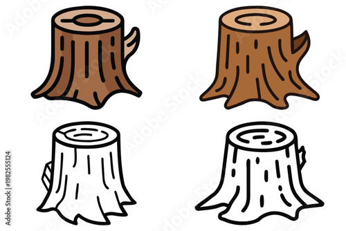 Wood Tree Stump Cut Down