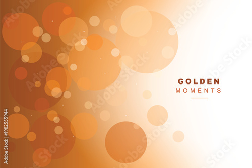 Golden moments abstract background with bokeh circles