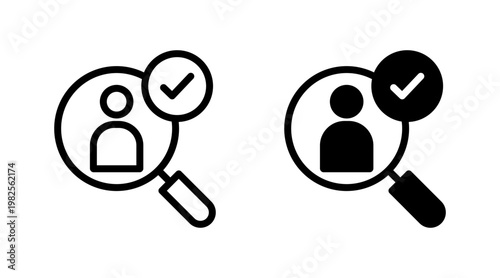 Hiring icon set vector. Search job vacancy sign and symbol. Human resources concept. Recruitment