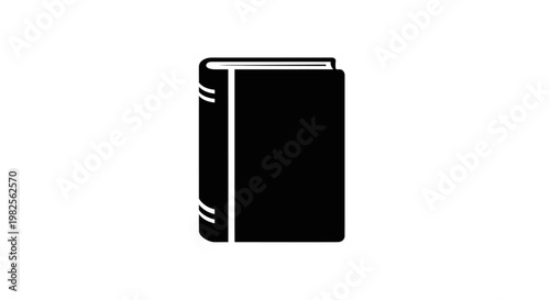 A Simple Guide: Silhouette of a book. The stark contrast of the silhouette embodies the essence of knowledge and learning. A symbol for story.