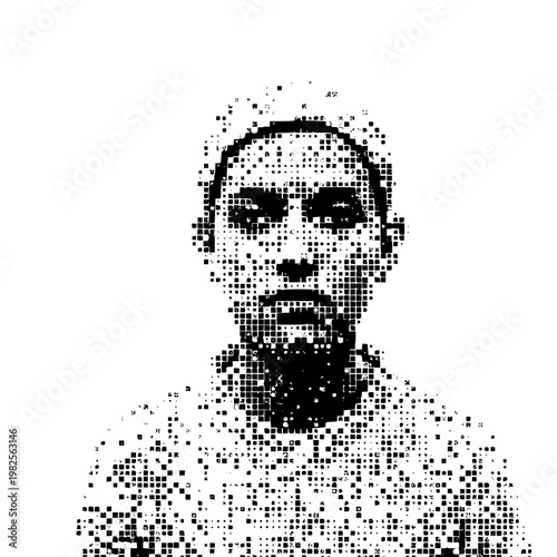 A man with a beard and a head covering Vector, illustration