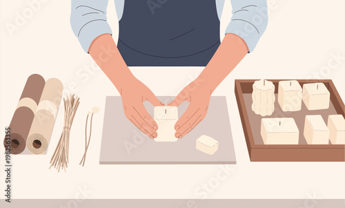 Handmade Candle Crafting Process