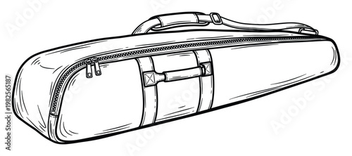 Versatile long duffel bag featuring a robust zippered closure and comfortable shoulder carry strap, perfect for showcasing travel luggage, sports equipment, and outdoor gear products.