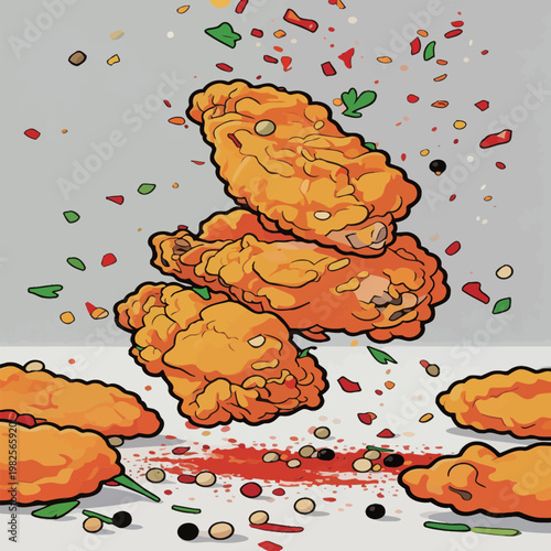 Crispy Fried Chicken Wings with Spices