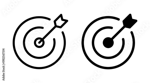 Target icon set vector. goal icon vector. target marketing sign and symbol