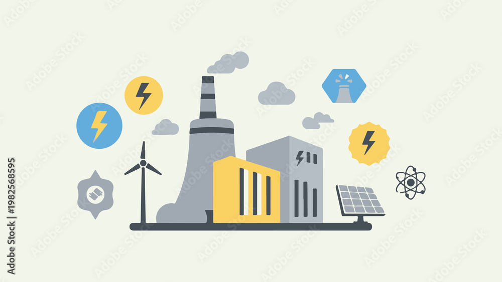 Naklejka premium Abstract art background depicting energy production