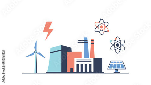 Abstract art background depicting energy from industrial sources