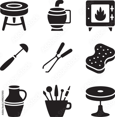Pottery, Ceramic, Tools, Clay, Workshop, Craft, Handmade, Studio, Art, Kiln, Vase, Potter, Wheel, Sculpting