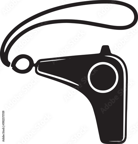 Personal Safety Alarm Device with Wrist Lanyard Vector Illustration for Security and Protection