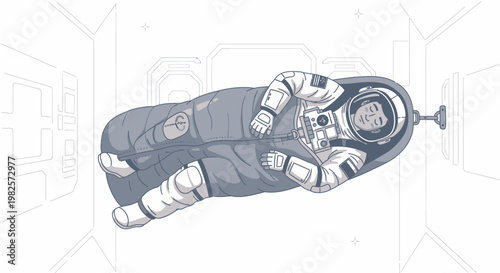 Astronaut in Space Suit Floating 2.