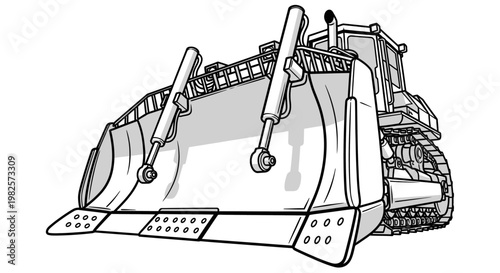 Bulldozer blade and track machine.