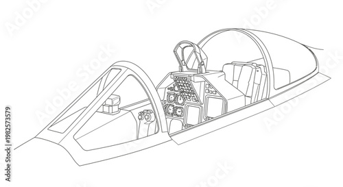 Cockpit interior of a fighter jet.