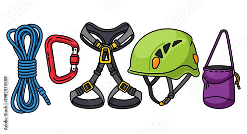 Climbing equipment for rock climbing sports.
