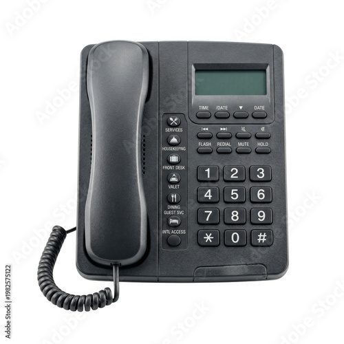 Obraz na plátne Professional office desk phone with guest service speed dial buttons