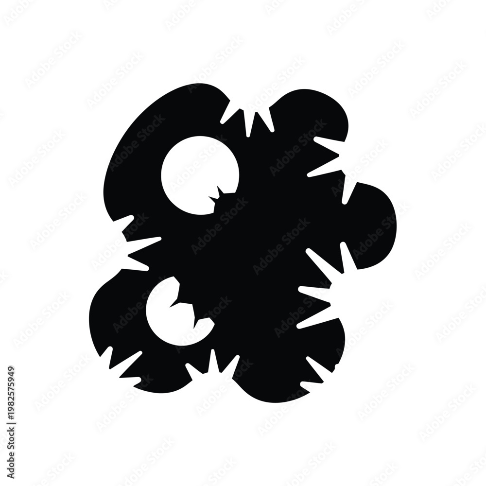 Obraz premium Black Abstract Shape Design Element.