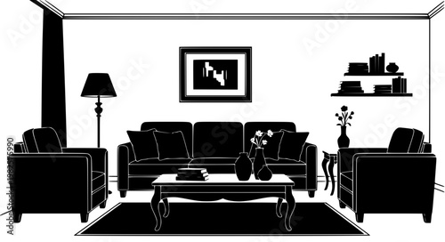 Luxury Living Room Vector – Premium Interior Design Set