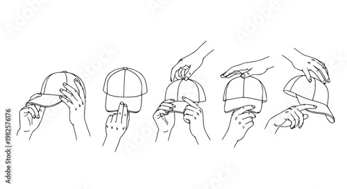 Cap Gesture Vector – Hand Interaction Fashion Set