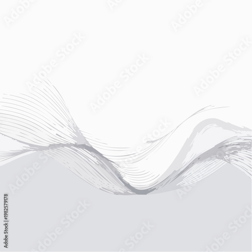 Elegant Abstract Brush Strokes Wave Background in Grayscale Tones