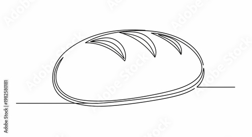 A crusty loaf of bread.