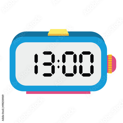 A digital clock displaying 13:00 hours.