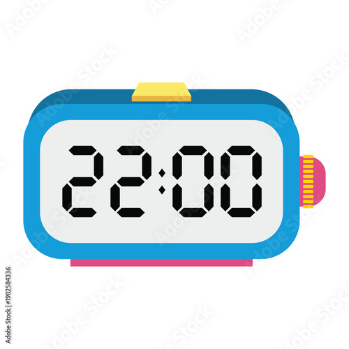Digital clock display showing 22:00 hours.