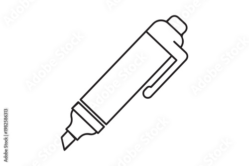 Marker pen outline for creative art and design