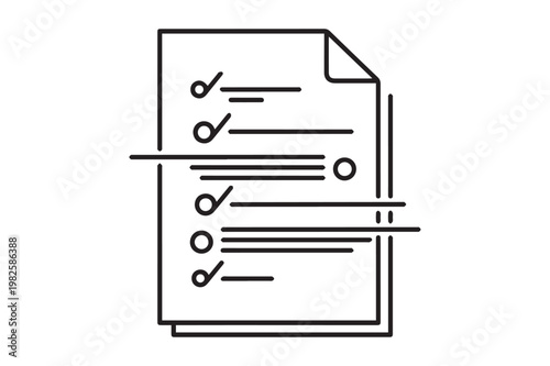 Checklist icon with lines and circles