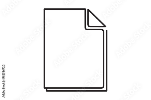 Simple Document Stack Icon for Duplication