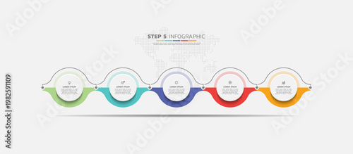 Presentation business abstract background infographic template colorful