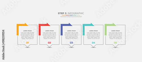 Presentation business abstract background infographic template colorful