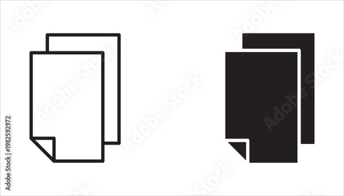 document icon set. Paper signs and symbols. File icons. transparent