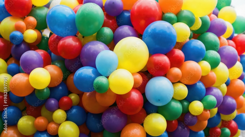 Obraz premium A large pile of colorful balloons