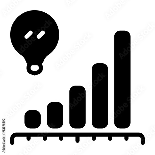 Strategy icon, glyph icon style