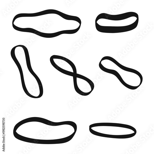 set of rubber good for icon, symbol, element design, silhouette design, etc