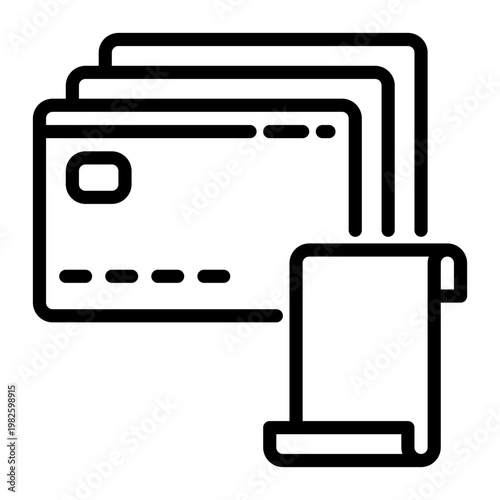 credit icon, line icon style