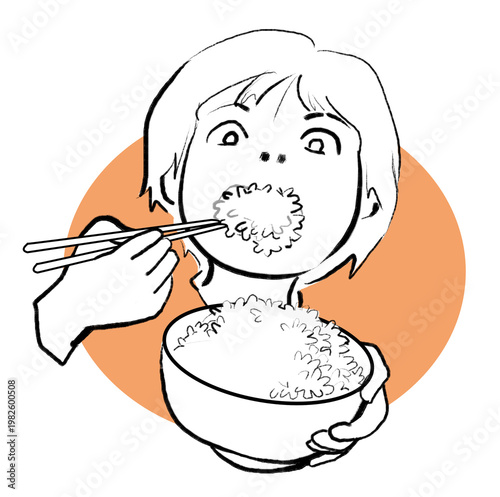 ご飯を食べる