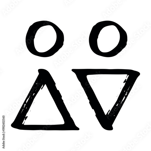 Hand drawn female and male gender identity sign Girls and boys Man and woman pictogram Lady and gentleman for restroom, toilet, washroom, lavatory, closet, WC, bathroom, door sticker