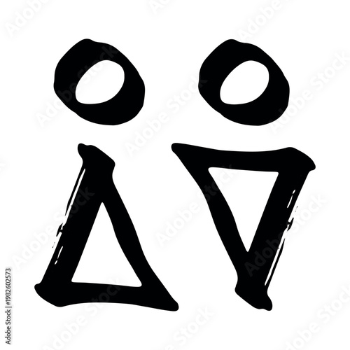 Hand drawn female and male gender identity sign Girls and boys Man and woman pictogram Lady and gentleman for restroom, toilet, washroom, lavatory, closet, WC, bathroom, door sticker