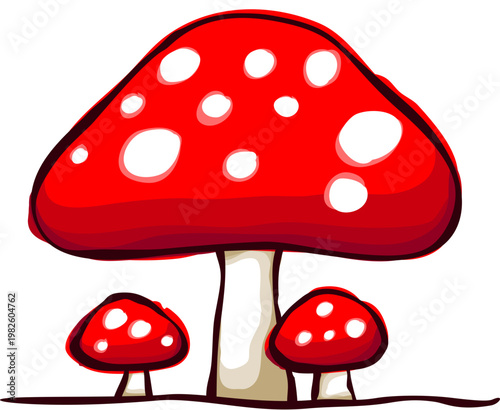 fly agaric vector illustration