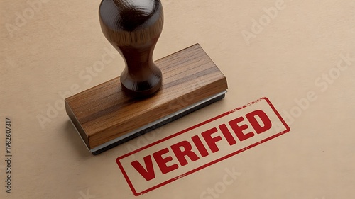 Verified stamp, rubber stamp, approved sign, validation mark, official document