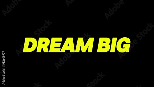 Text animation on black background 4k 