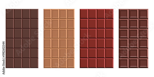 Variety of Chocolate Bars: Dark, Milk, and Ruby Delights - Sweet Indulgence