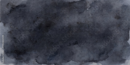 A dark grunge metal wall texture with a vintage black and white pattern features smoky gray clouds and old paper surfaces under a stormy night sky backdrop