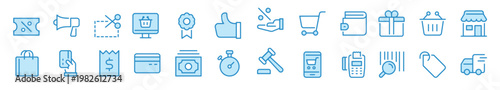  shopping icons vector design