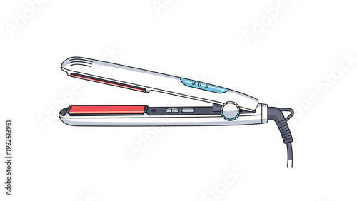 Modern electric hair straightener or flat iron tool used for hairstyling and beauty treatments in salons and personal grooming settings.