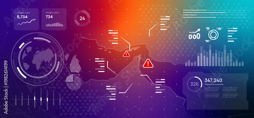 emergency alert over the Strait of Hormuz map with warning representing crisis management maritime security risk assessment and geopolitical tension in the Persian Gulf region closure blockade