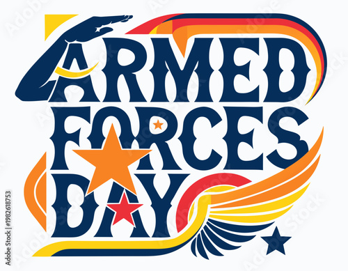 Armed Forces Day Vector Illustration, Patriotic Military Appreciation Design
